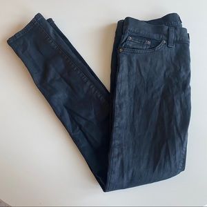 LRL Black silky-metallic Skinny Jeans